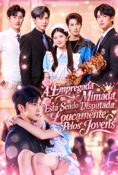 Capa da minisserie A Empregada Mimada Está Sendo Disputada Loucamente Pelos Jovens Rich Boys Fight Over Me