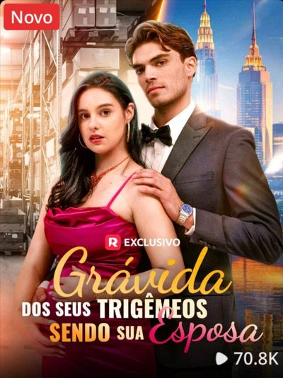 Capa da minisserie Grávida dos Seus Trigêmeos Sendo Sua Esposa