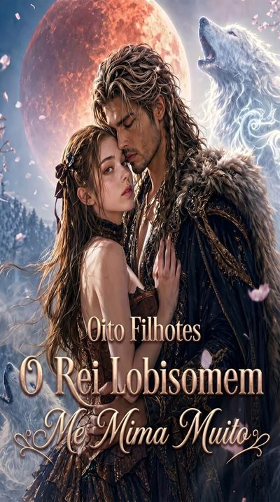 Capa da minisserie Oito Filhotes o Rei Lobisomem Me Mima Muito