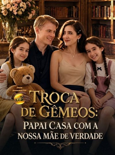 Capa da minisserie Troca de Gêmeos: Papai Casa com a Nossa Mãe de Verdade Twin Swap: Daddy Marry Our Real Mommy Legenda Exclusiva